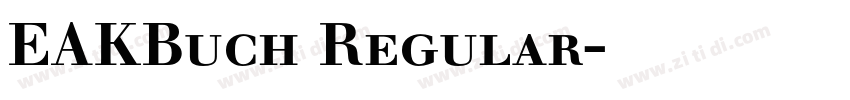 EAKBuch Regular字体转换